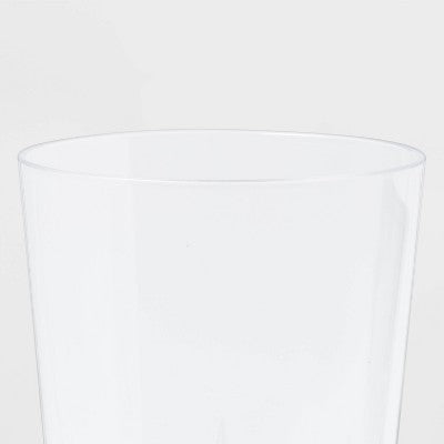 12.6oz Plastic Short Tumbler - Room Essentials™: Reusable Clear Cup, Dishwasher Safe Drinkware