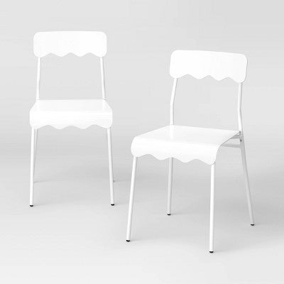 Set Of 2 Wavy Metal Dining Chair - Room Essentials™