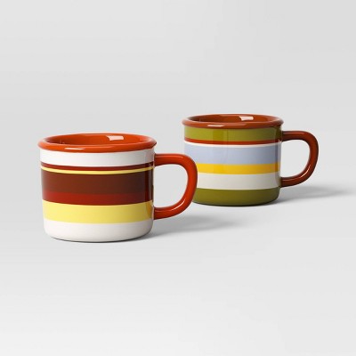 13.5 Fl Oz Set Of 2 Stoneware Camper Mugs - Room Essentials™
