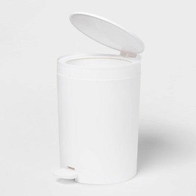 Step Wastebasket White - Room Essentials™