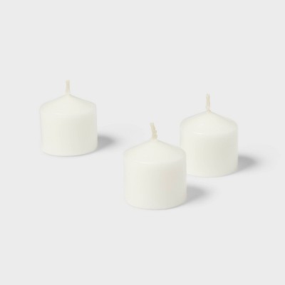 20pc Unscented Votive Set White - Room Essentials™: Paraffin Wax, 10hr Burn Time, 20 Ct
