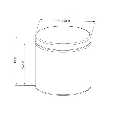 Woven Storage Ottoman Natural- Room Essentials™