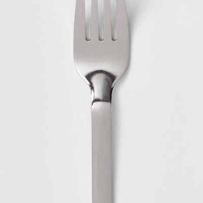 Squared Straight Fork - Room Essentials™: Stainless Steel Silverware, Reusable Flatware, Dishwasher-Safe, 7.87"