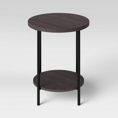  Wood And Metal Round End Table - Room Essentials™