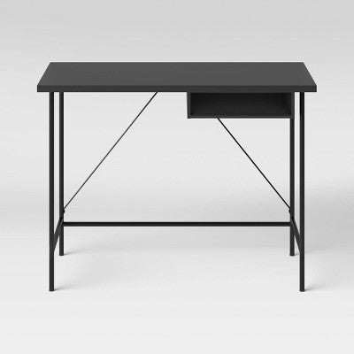 Wood And Metal Writing Desk With Storage - Room Essentials™