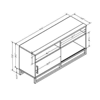  Mixed Material TV Storage Stand For TVs Up To 54" With Sliding Doors - Room Essentials™