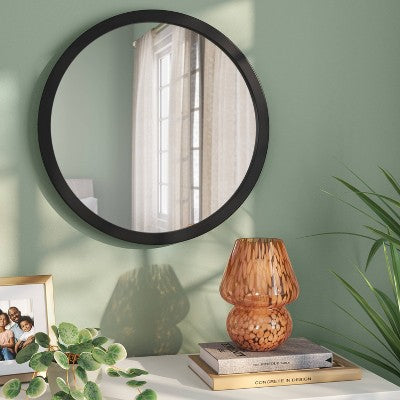  20" Round Wall Mirror Black - Room Essentials™