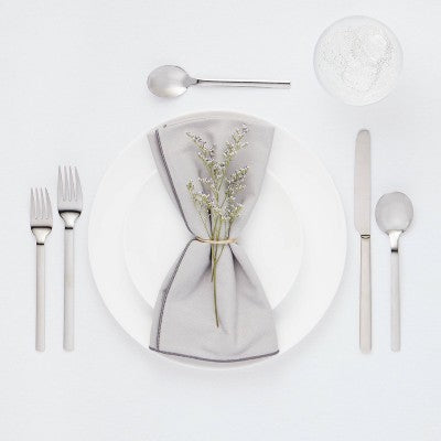  30pc Squared Straight Flatware Set With Caddy - Room Essentials™: Silverware Set, Service For 6, Forks Spoons Knives