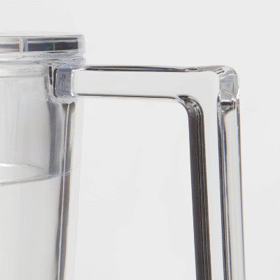  2.4L Plastic Pitcher - Room Essentials™: Clear Drink Server, Dishwasher-Safe, Cold Beverages, 9.5" Height