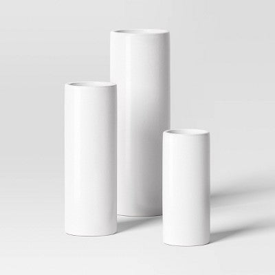  3pc Vase Set Ceramic Cylinder - Room Essentials™