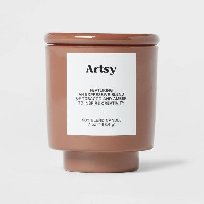  Exterior Painted Glass With Glass Lid 7oz - Room Essentials™