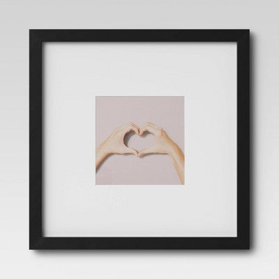  Set Of 9 Gallery Frame Set 10" X 10" Matted To 5" X 5" Black - Room Essentials™