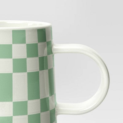  16oz Stoneware Checkerboard Mug - Room Essentials™