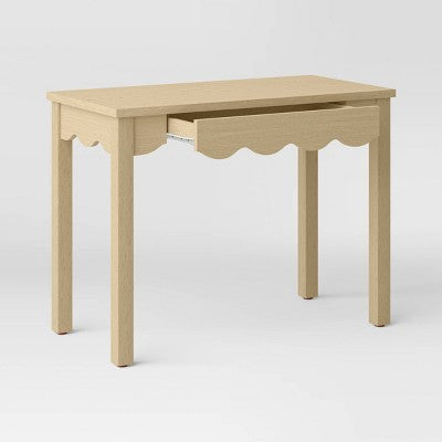  Wavy Writing Desk With Drawer Natural - Room Essentials™