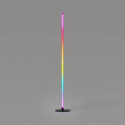  Color Changing LED Floor Lamp With Remote Control Mood And Ambient Lighting Black - Room Essentials™