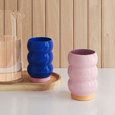  14 Fl Oz Wavy Handle Tumbler - Room Essentials™