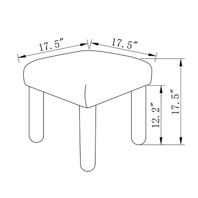  Upholstered Square Stool Ottoman - Room Essentials™