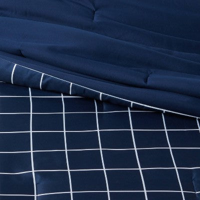  Reversible Microfiber Grid Comforter - Room Essentials™