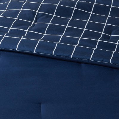  Reversible Microfiber Grid Comforter - Room Essentials™
