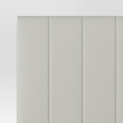  Dorm Twin Bed Cream - Room Essentials™: Upholstered Headboard, Plywood Frame, No Box Spring Needed