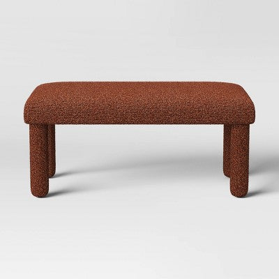  Upholstered Bench Rust Boucle - Room Essentials™
