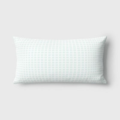  10"x17" Micro Grid Rectangular Outdoor Lumbar Pillow - Room Essentials™