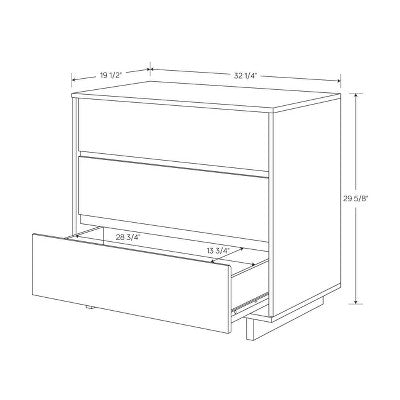  Modern 32" Wide 3 Drawer Dresser - Room Essentials™