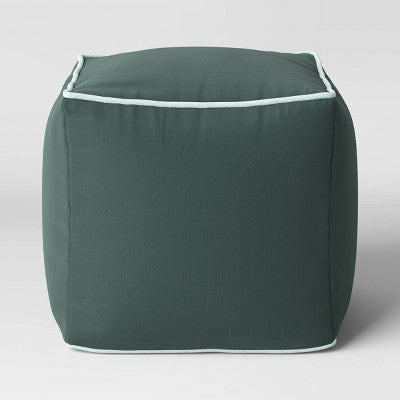  Color Block With Contrast Piping Pouf - Room Essentials™