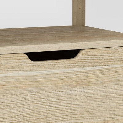  32" Scandi Small Bookcase With Storage Drawers Natural - Room Essentials™