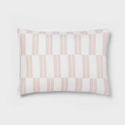  Dash Stripe Printed Microfiber Reversible Comforter & Sheets Set Ivory/Light Pink - Room Essentials™