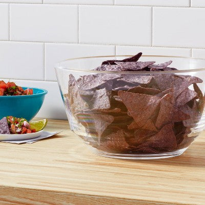  211oz Large Plastic Serving Bowl - Room Essentials™: Clear Trifle, Salad, Popcorn Bowl, Dishwasher-Safe