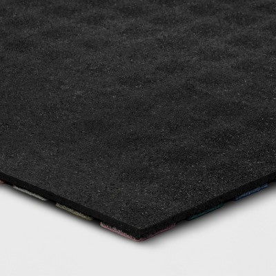  1'6"x2'6" Recycled Rubber Blocks Indoor/Outdoor Doormat - Room Essentials™: Skid-Resistant, Quick-Drying, Beige