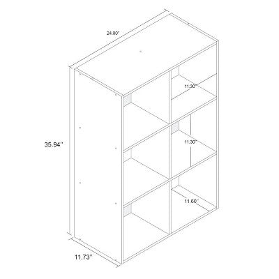  11" 6 Cube Organizer Shelf - Room Essentials