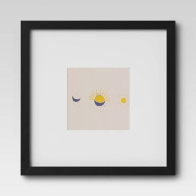  Set Of 9 Gallery Frame Set 10" X 10" Matted To 5" X 5" Black - Room Essentials™