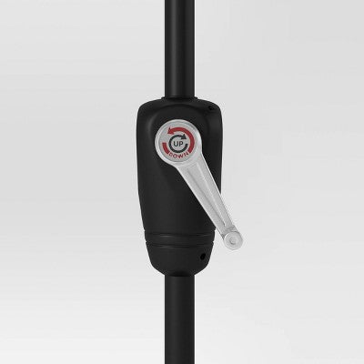  7.813'x8.83' Half Circle Patio Umbrella - Black Pole - Room Essentials™