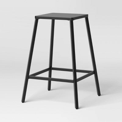  2pk Metal Counter Height Barstool Black - Room Essentials™: Steel Frame, Powder-Coated Finish, Armless Design