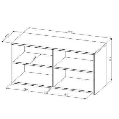  Storage TV Stand For TVs Up To 43" Black - Room Essentials™