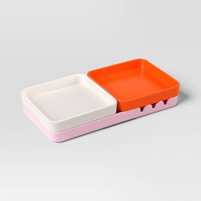  3pc Stackable Melamine Decorative Trays - Room Essentials™