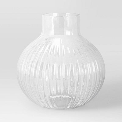  3pc Vase Set Ribbed Glass - Room Essentials™