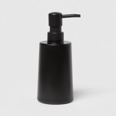  Bath Coordinates Bundle Black - Room Essentials™: Plastic Hand Washable, Includes Wastebasket & Soap Dispenser