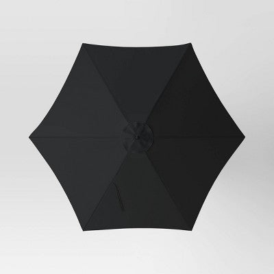  9'x9' Patio Market Umbrella - Black Pole - Room Essentials™