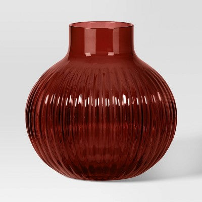  Ribbed Round Vase - Room Essentials™