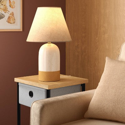  Ceramic Table Lamp Cream/Tan - Room Essentials™