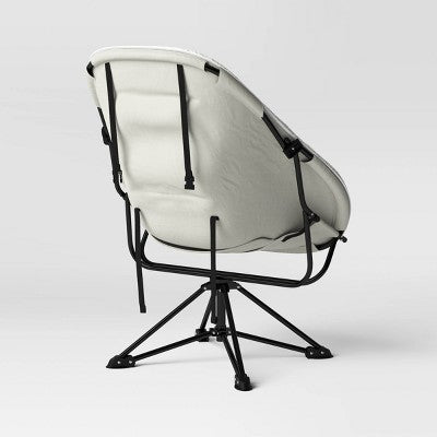  Padded Hex Swivel Dorm Chair Cream - Room Essentials™: Upholstered College Dorm Essential, No Assembly Required