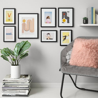  Set Of 7 Gallery Frame Set Black - Room Essentials™