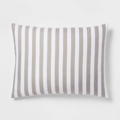  Stripe Microfiber Reversible Comforter & Sheet Set Gray - Room Essentials™