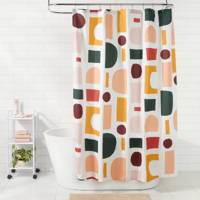  Savor Geo Shower Curtain Multi - Room Essentials™