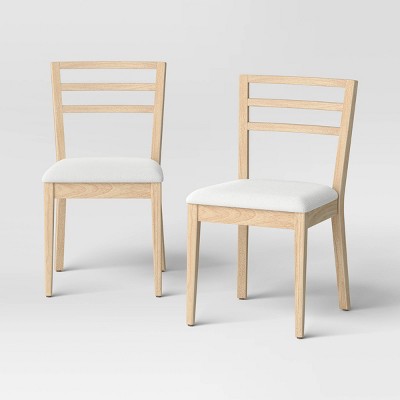  Set O2 Ladder Back Dining Chair With Padded Seat - Room Essentials™
