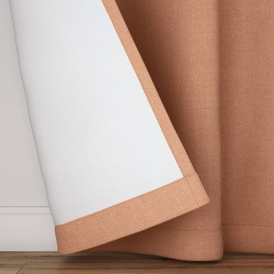  Room Darkening Heathered Thermal Window Curtain Panel Orange - Room Essentials™