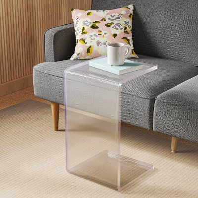  Acrylic C Shaped Side Table Clear - Room Essentials™
